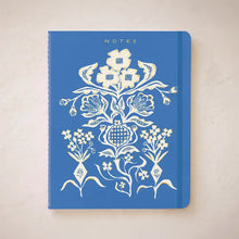 Load image into Gallery viewer, Blue Flower Bouquet Trio Notebook Set