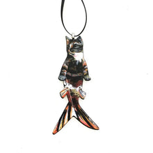 Load image into Gallery viewer, Orange Cat Mermaid Christmas Ornament