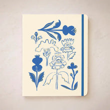 Load image into Gallery viewer, Blue Flower Bouquet Trio Notebook Set