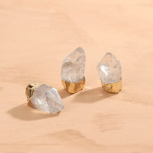 Load image into Gallery viewer, Gold Gilded Natural Standing Quartz Points