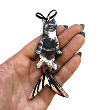 Load image into Gallery viewer, Orange Cat Mermaid Christmas Ornament