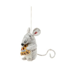 Load image into Gallery viewer, Felt Pizza Rat Ornament