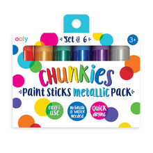 Load image into Gallery viewer, Chunkies Metallic Paint Sticks Set/6