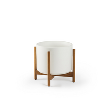 Load image into Gallery viewer, The Six Ceramic Planter & Stand