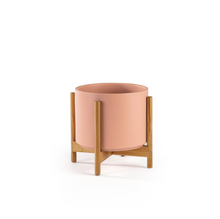 Load image into Gallery viewer, The Six Ceramic Planter & Stand