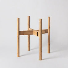 Load image into Gallery viewer, Adjustable Bamboo Plant Stand