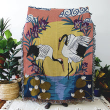 Load image into Gallery viewer, Cranes Tapestry Blanket