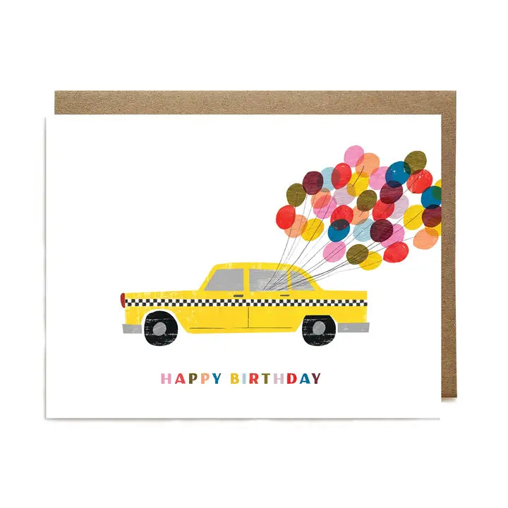 Happy Birthday Taxi Card
