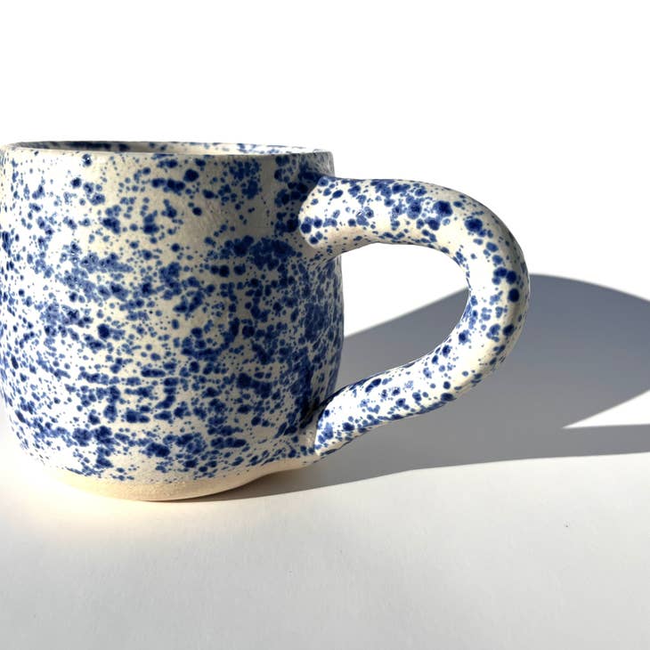 Blue Splatterware Confetti Hand Thrown Pottery Mug