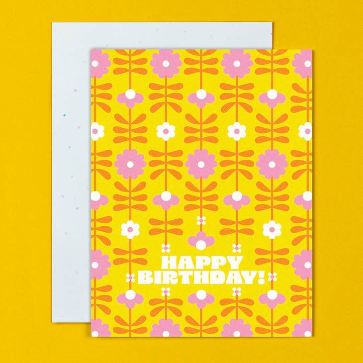Flower Tower Birthday Card