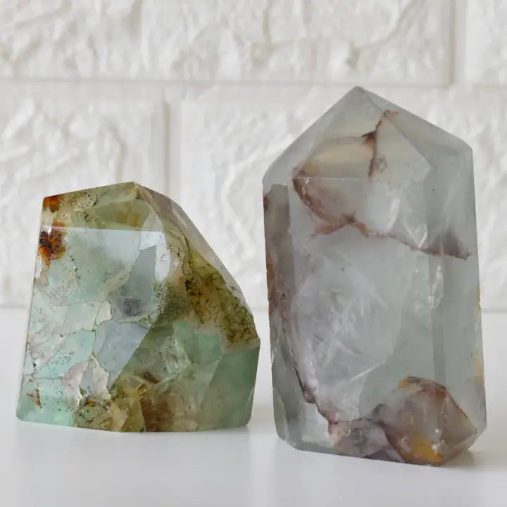 Natural Green Fluorite Point