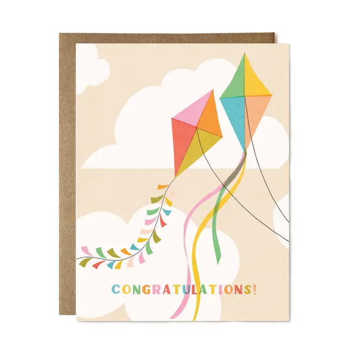 Kites Flying Congratulations Card