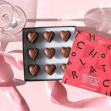 Load image into Gallery viewer, Strawberry &amp; Vanilla Milk Chocolate Love Hearts
