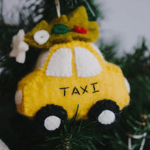 Load image into Gallery viewer, Nyc Taxi with Tree Ornament
