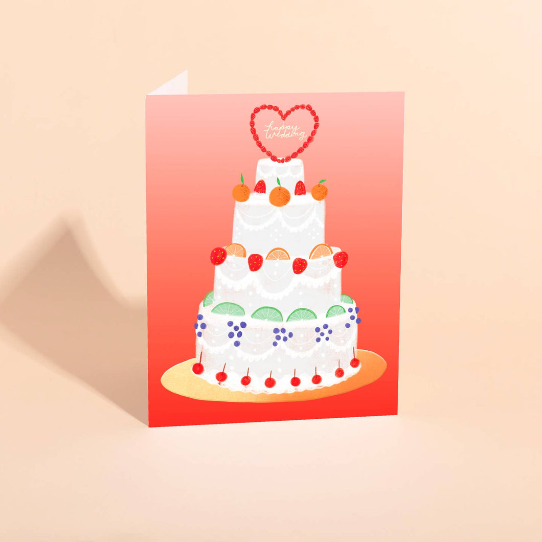 Fruit Cake Wedding Card