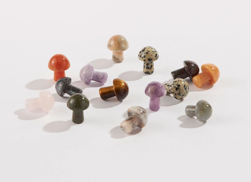 Carved Crystal Mini Mushrooms
