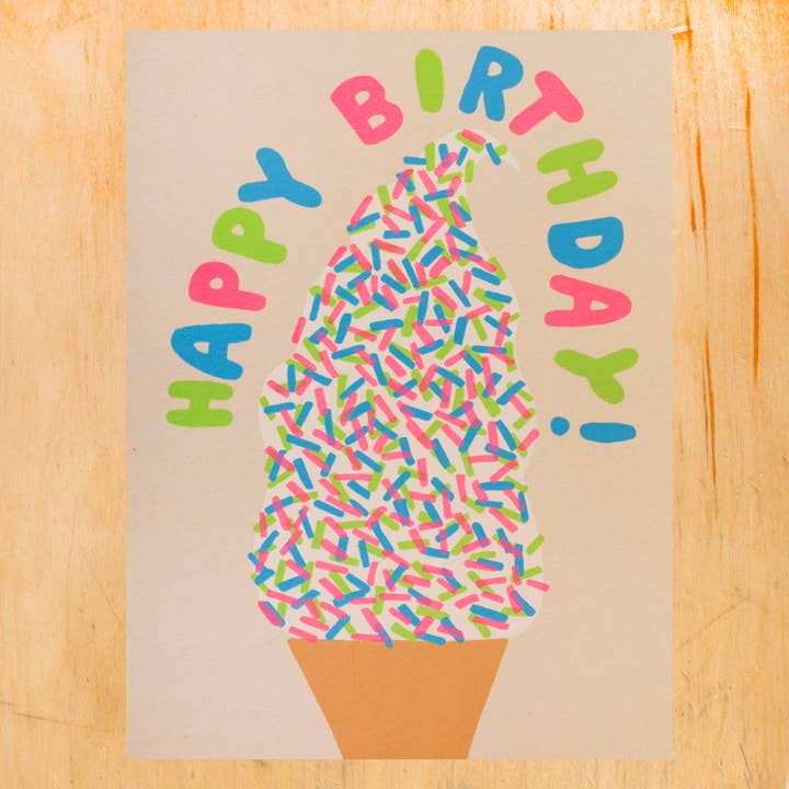 Birthday Ice Cream Cone Card