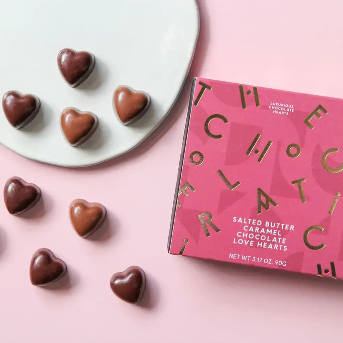 Salted Butter Caramel Chocolate Love Hearts