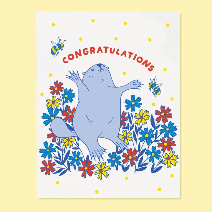 Beaver Congrats Card