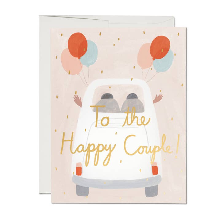 Away They Go Wedding Card