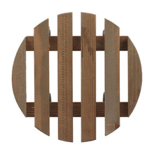 Load image into Gallery viewer, Round Medium Wood Plant Trolley
