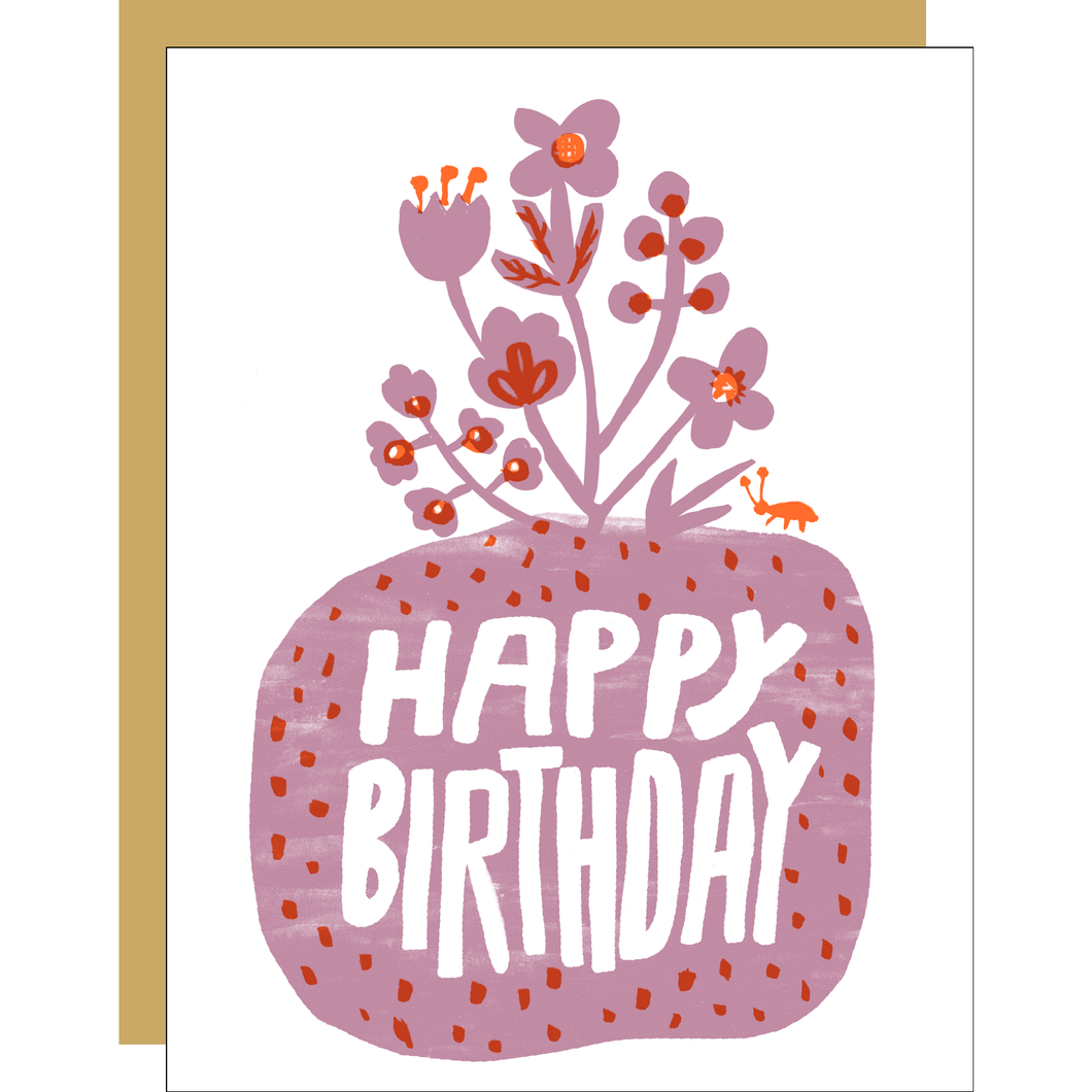 Roots Floral Birthday Card
