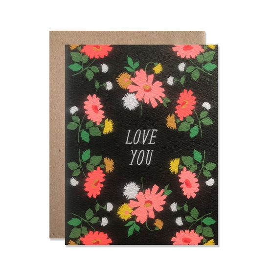 Love You Floral Card