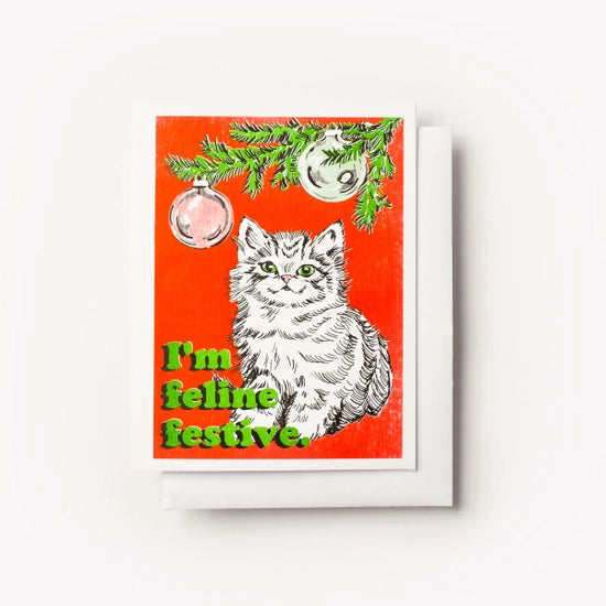 Feline Festival - Risograph Card