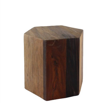 Hexagonal Wood Plant Stand