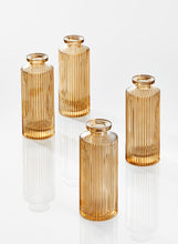 Load image into Gallery viewer, Pleated Glass Bottle Bud Vase
