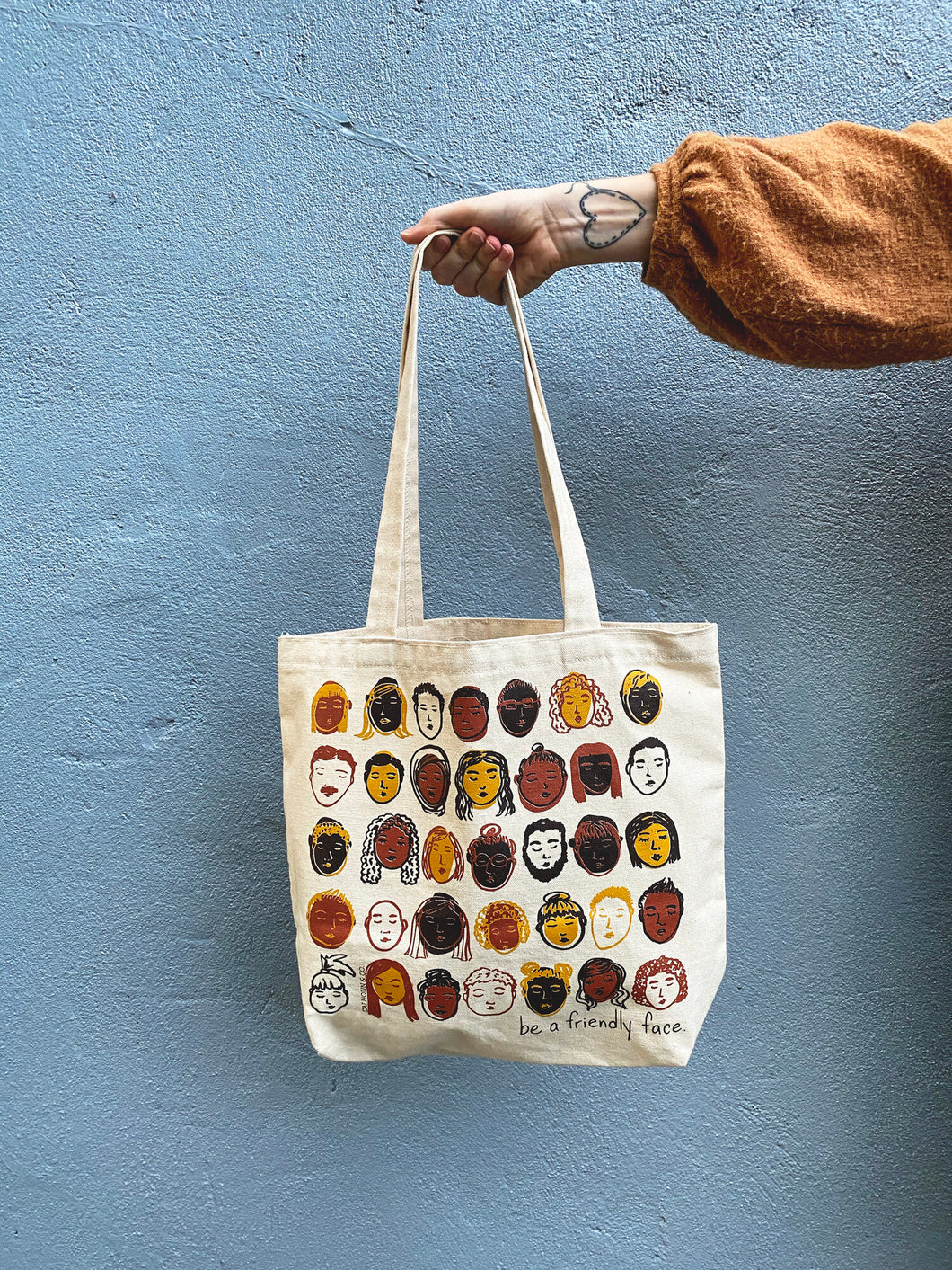Be A Friendly Face Canvas Tote Bag
