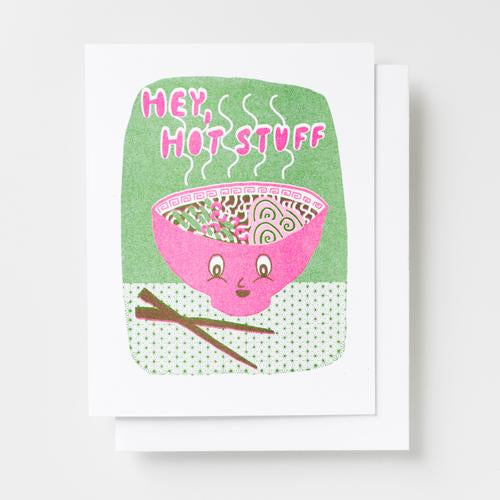 Hot Stuff Ramen - Risograph Card