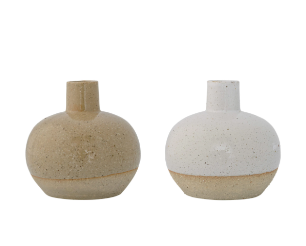 Stoneware Vase with Sand Finish