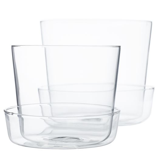 clear glass plant pots Glass Pot with Saucer – Geometry Garden & Floral Shop